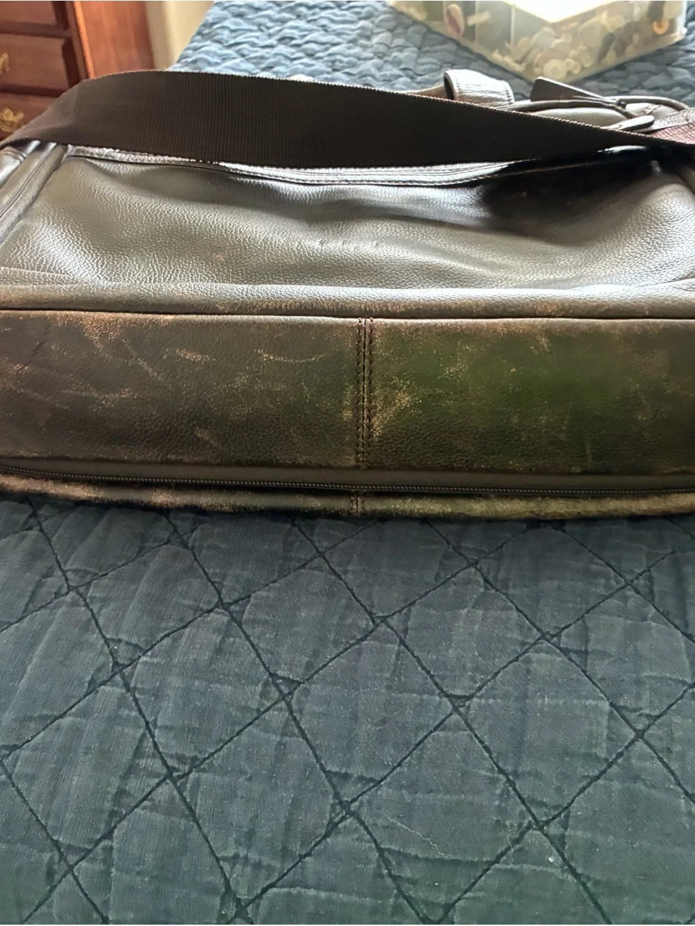 Men's Brown Leather Briefcase - Professional Leather Work Bag